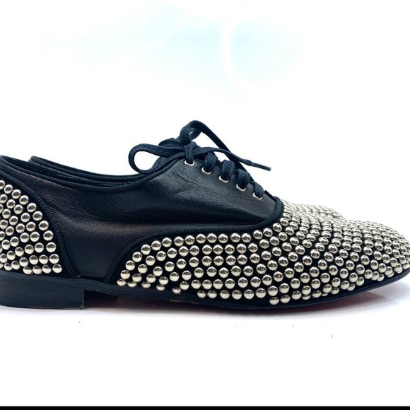 🌷❤️🔥SPRING SALE 🔥 FINAL PRICE🌷Christian Louboutin Freddy Flats Oxfords 37.5 - Picture 2 of 8